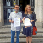 José María Bernardo y Rocío Anguita tras presentar la denuncia.-EL MUNDO