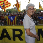 Muriel Casals tras aprobarse la Ley de Consultas en el Parlament en 2014.-JULIO CARBO
