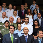 El delegado del Gobierno en Castilla y León, Juan Carlos Suárez-Quiñones, entrega las distinciones al sector de la seguridad privada que reconoce a personal o empresas que han colaborado con las Fuerzas y Cuerpos de Seguridad del Estado-Ical