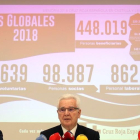El presidente de Cruz Roja Española en Castilla y León, José Varela, presenta la memoria de actividad de la entidad 2018-ICAL