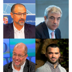 LUIS FUENTES, arriba a la izquierda; LUIS GARICANO, arriba a la derecha; FRANCISCO IGEA, abajo a la izquierda; PÁBLO YÁÑEZ, abajo a la derecha.-EL MUNDO