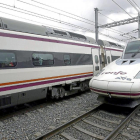 Llegada de un tren AVE a la estación Valladolid Campo Grande.-ICAL