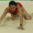 Kendell Williams, durante una prueba en el Mundial que se disputa en Portland.-AFP / MARK RALSTON
