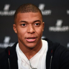 Kylian Mbappe, en un acto promocional.-AFP