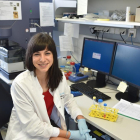 Cristina Mayor, en el laboratorio del Centro de Investigación de Medicina Molecular, en Viena.-E. M.