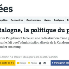 Captura del editorial de Le Monde sobre Cataluña de este 23 de octubre.-EL PERIÓDICO