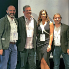 Raúl Moreno, Armando Pérez de Prado, Belén Cid y Oriol Rodríguez, autores del estudio sobre el impacto del covid en los infartos. E.M.