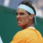 Nadal celebra un punto ante Djokovic en la semifinal de Montecarlo.-Foto: AFP / JEAN-CHRISTOPHE MAGNENET
