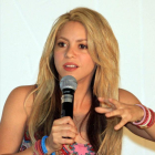 La cantante colombiana Shakira participa en la realización del vídeo de la canción 'La bicicleta'.-STR / EFE
