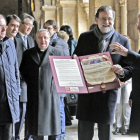 Juan Vicente Herrera, Juan Carlos Suárez-Quiñones, Juan Martínez Majo, Alfonso Fernández Mañueco, Francisco Rodríguez Llamazares, Mariano Rajoy y Antonio Silván.-ICAL