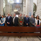 Las autoridades vallisoletanas ayer en la eucaristía en honor a la Virgen de San Lorenzo.-ICAL