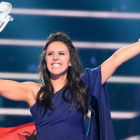La ucraniana Jamala celebra su triunfo en Eurovisión 2016.-AFP / JONATHAN NACKSTRAND