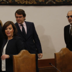 La vicepresidenta del Gobierno, Soraya Sáenz de Santamaría, preside la Comisión Interinstitucional del VIII Centenario de la Universidad de Salamanca.-ICAL