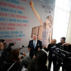 Brian S. Brown, presidente del Congreso Mundial de Familias, atiende a la prensa en Verona.-FILIPPO MONTEFORTE (AFP)