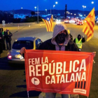 Los CDR, en el peaje de Martorell (Barcelona).-E.P