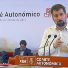 Luis Tudanca durante su intervención en el Comité Autonómico del partido.-ICAL