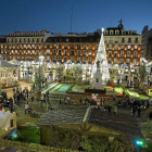La Plaza Mayor decorada con las luces de navidad-Miguel Ángel Santos