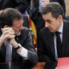 Mariano Rajoy y Nicolás Sarkozy.-Foto: REUTERS