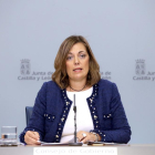 Milagros Marcos, portavoz de la Junta, ayer en rueda de prensa.-ICAL