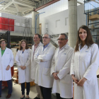 Ángel Rodríguez, segundo or la derecha, con parte del Grupo de Investigación de Ingeniería de la Edificación.-RAÚL OCHOA
