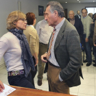 Isabel García Tejerina, antes del encuentro sectorial con asociaciones agrarias de la provincia de Palencia.-ICAL