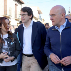 Silvia Clemente, Alfonso Fernández Mañueco y Jesús Julio Carnero, en Villalar.-ICAL