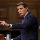 El presidente de Ciudadanos, Albert Rivera, en el Congreso.-JOSÉ LUIS ROCA