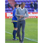 Alberto mira la hora en Zorrilla; mañana se despide del Valladolid.-Pablo Requejo