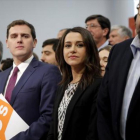 Villegas, Rivera, Arrimadas y Girauta, durante la presentación de la nueva ejecutiva.-JOSÉ LUIS ROCA