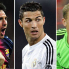 Messi, Cristiano y Nauer, los favoritos al podio del Balón de Oro.-Foto: AFP