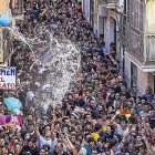 Vista de la calle que comunica las dos plazas ayer en el chúndara de Peñafiel.-PABLO REQUEJO / PHOTOGENIC