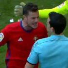 Oriol Riera no acabó nada contento con la actuación arbitral del partido que enfrento a su Osasuna ante el Sevilla.-