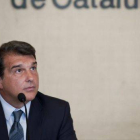 Laporta durante una rueda de prensa.-Foto: JORDI COTRINA