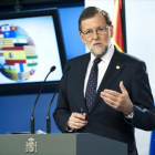 El presidente Mariano Rajoy, ayer, en Bruselas.-EFE / HORST WAGNER