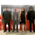 Gastón Duprat, Mariano Cohn, Nora Navas y Óscar Martínez, ayer, en el Teatro Calderón.-ICAL
