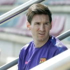 Leo Messi, en la Ciudad Deportiva, en una imagen de archivo.-EFE/ANDREU DALMAU