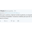 Respuesta del alcalde Oscar Puente en Twitter-TWITTER