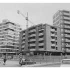 Construcción de edificio de viviendas en la plaza Circular 1973