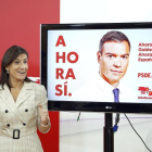 Ana Sánchez, durante la presentación de la campaña electoral del PSOE de Castilla y León.-ICAL