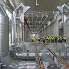 Interior de los nuevos talleres de Renfe en el Páramo de San Isidro, en una fotografía de archivo.-J.M.LOSTAU