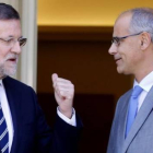 Rajoy recibe al jefe del Gobierno andorrano, Antoni Martí, el pasado 2 de septiembre en la Moncloa.-JUAN MANUEL PRATS