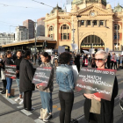 Manifestantes exigen el respeto al derecho de los animales en Australia.-EFE / EPA/AAP