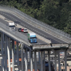 El puente Morandi, tras el accidente, el pasado agosto-