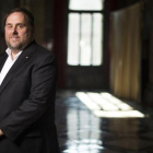 Junqueras, cuando era vicepresidente de la Generalitat, en el Palau, el 20 de septiembre del año pasado.-JORDI COTRINA