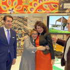 La presidenta de la Diputación de Zamora, Mayte Martín, junto a Suárez-Quiñones y Asían.-ICAL