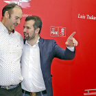 Javier Gómez Potente y Luis Tudanca, ayer en Tudela de Duero.-ICAL