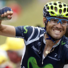 Valverde llega triunfador a la meta.-REUTERS / STEPHANE MAHE