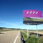 Cartel que marca el comienzo de la Ruta del Vino Ribera de Duero.-ICAL