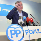 Silván, en su comparecencia ayer en el PP de León.-ICAL