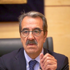Emilio Ontiveros, ayer en las comisión de investigación de las Cortes.-ICAL